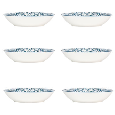 10 Strawberry Street Mediterranean Blue Dinner Bowls,