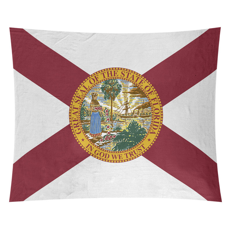 Tapisserie à drapeau de floride Enrik, Intérieur, H 71 po x l 83,5 po