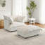 Upholstered Armchair with Footstool-682566107