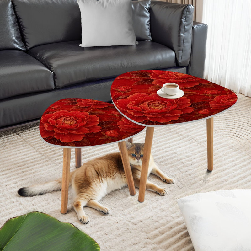Ensemble de 2 tables basses gigognes Triangle