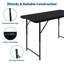 Table de jeu portative de 120 cm (4 pieds) à hauteur réglable et pliable en deux, en PEHD, avec poignée de transport, idéale pour le camping, les pique-niques et les fêtes.-138034330