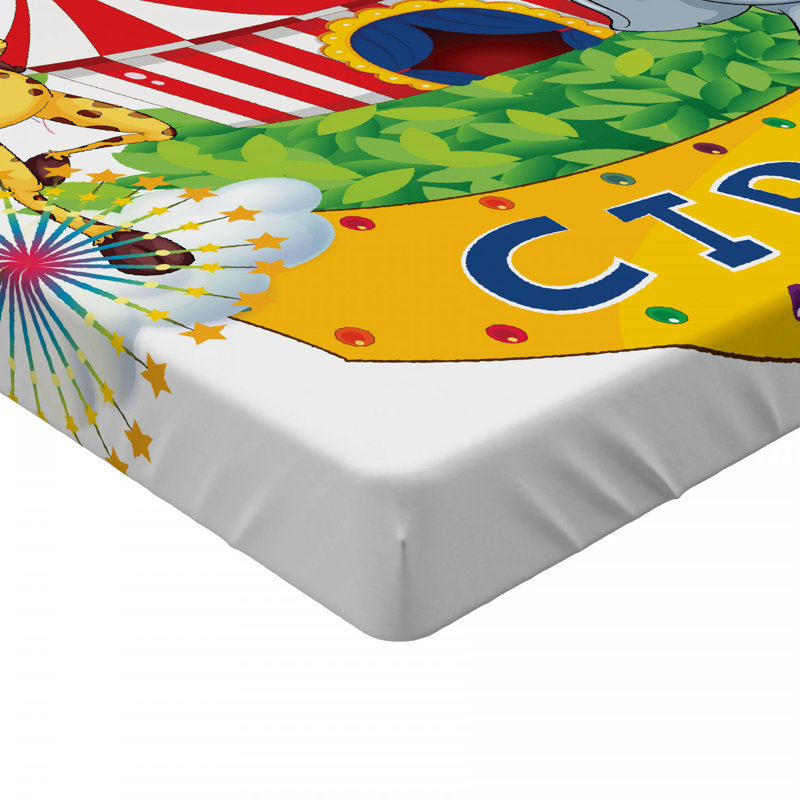 Circus Microfiber Fitted Sheet, Twin Fitted Sheet
