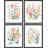Vibrant Wildflower " IDEA4WALL Framed Colorful Wildflower Forest Bouquet Wall Art, Set Of 4 Nature Wilderness Wall Decor Prints, Botanical Floral Wall Decor For Living Room, Bedroom " 4 - Pieces-90162040-119405478