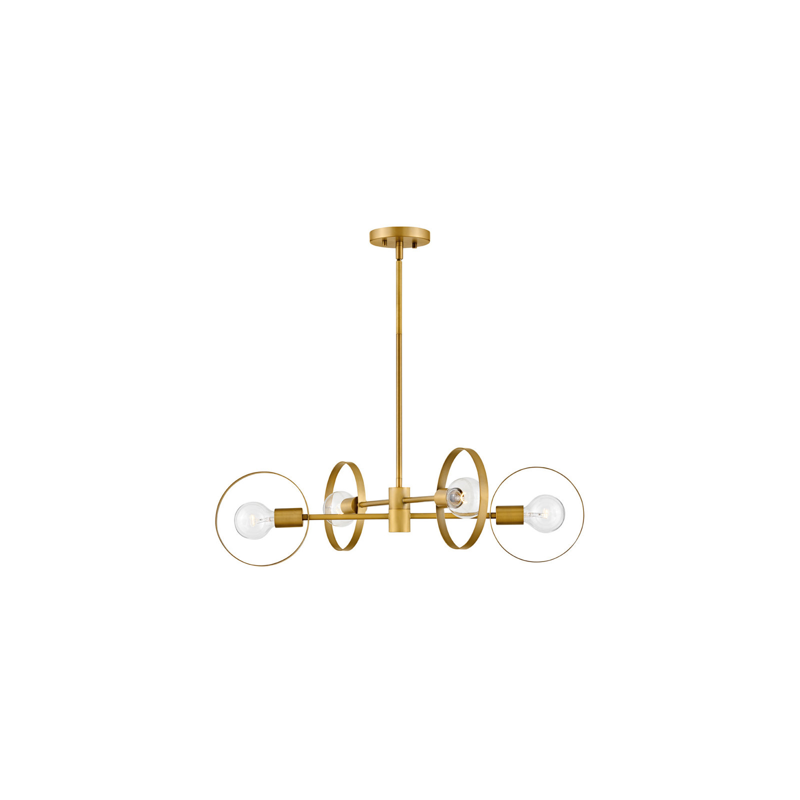 Alexandro 4 - Light Dimmable Sputnik Chandelier, Lacquered Brass