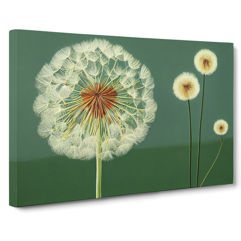 Sacred Dandelion Flowers - Wrapped Canvas Print, 35cm H x 50cm W x 3cm D