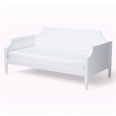 Lit de jour double Shasta au fini blanc classique et traditionnel, H 37,8 po x l 41,5 po x L 78,3 po
