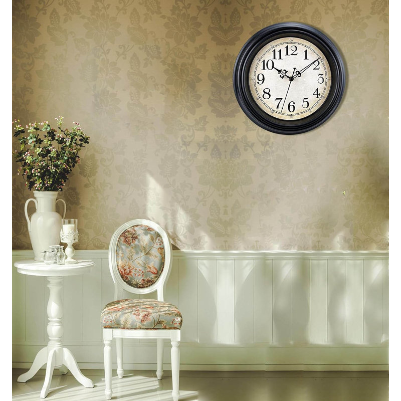 Wall Clock, Retro Black