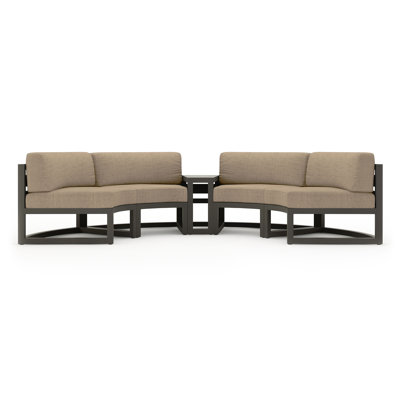 Bergeron Outdoor Curved Patio Sectional with Sunbrella Cushions -  Joss & Main, 53113CDA22BF43AE83C1FAC77076AD06