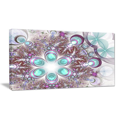«Fractal Flower of Blue», impression sur toile tendue