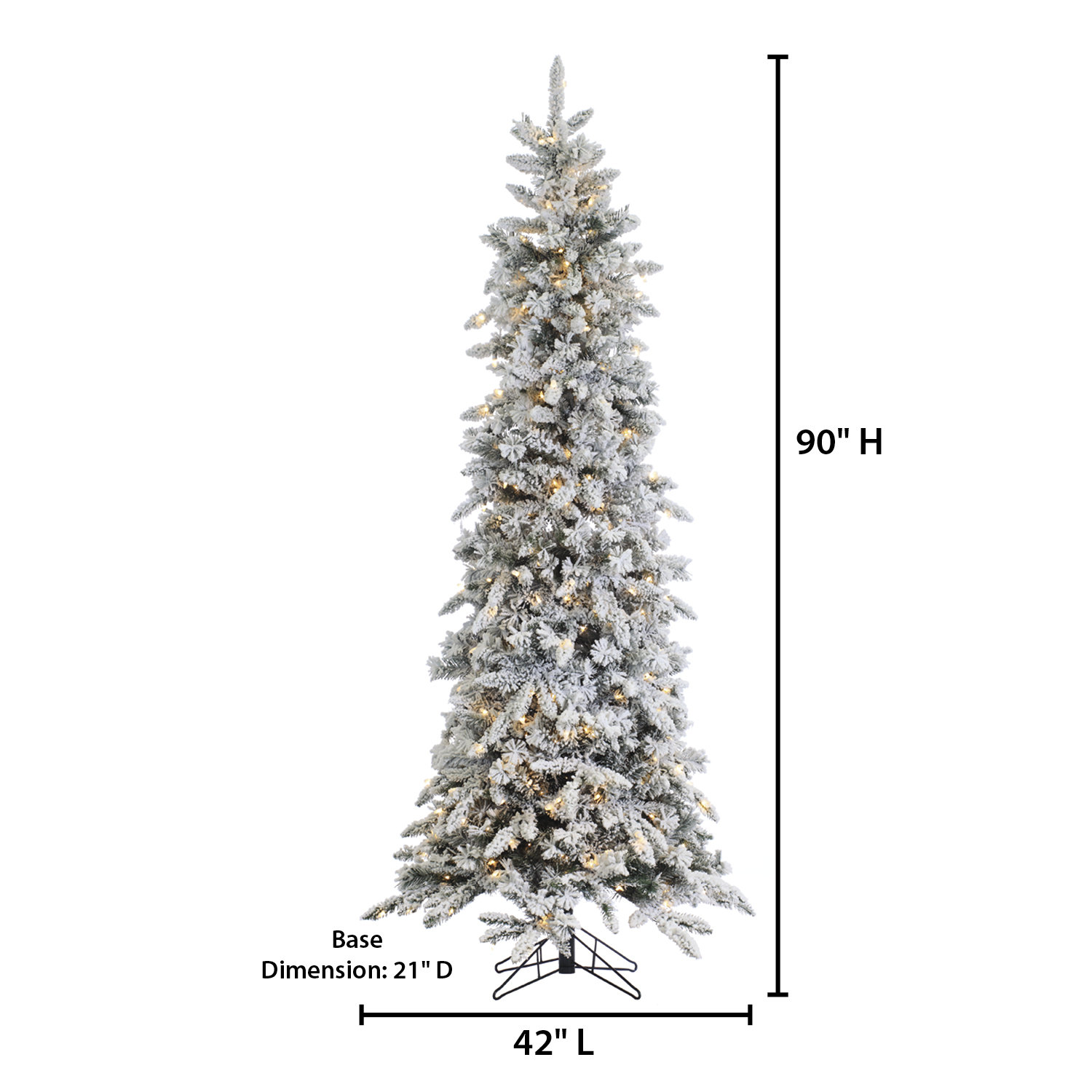 90' Lighted Artificial Pine Christmas Tree