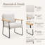 Chaise d'appoint moderne, coussin amovible, accoudoirs en bois, blanc laiteux, pour le salon, la chambre à coucher