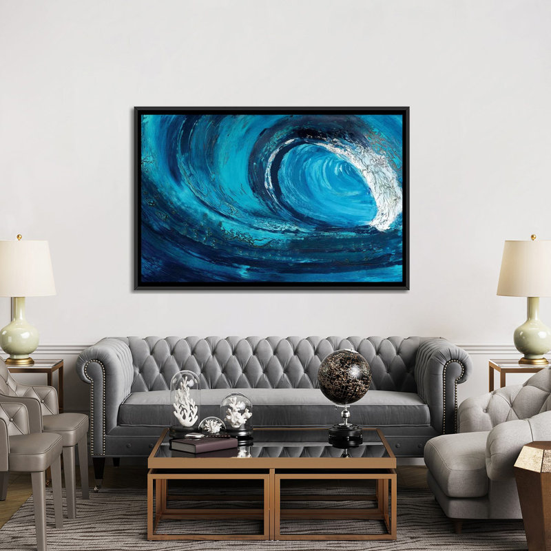 « whiplash », reproduction d’art sur toile, H 40 po x l 60 po x P 1,5 po, Toile avec cadre noir, Pas de tapis