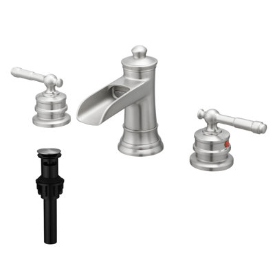 Widespread 2-handle Bathroom Faucet with Drain Assembly