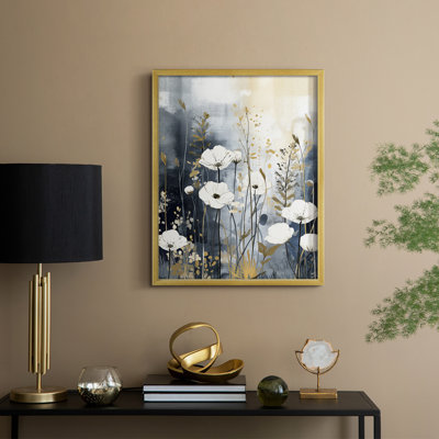 FLORAL Series CCCCLXXI - Impression encadrée de qualité supérieure - Prêt à être accroché - Aucun clou requis