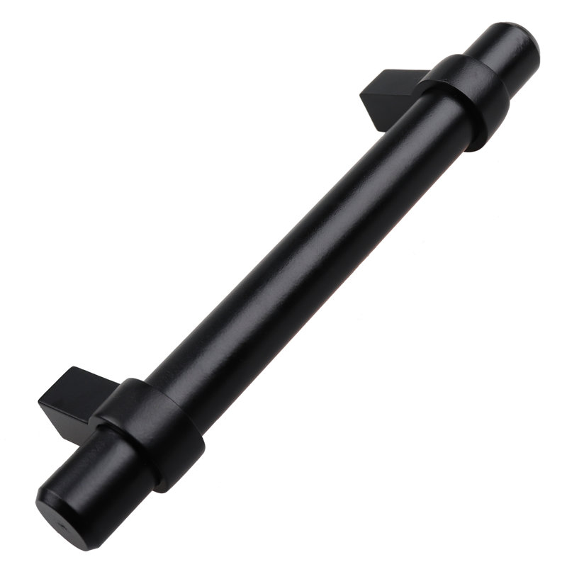Solid Bar Pull, Matte Black, 5.0625"