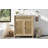 30-Inch Bathroom Vanity: Handwoven Rattan Doors, Solid Wood Legs