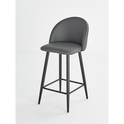 Bunde Upholstered Counter Stool with Metal Frame