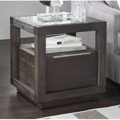 Glass Top End Table