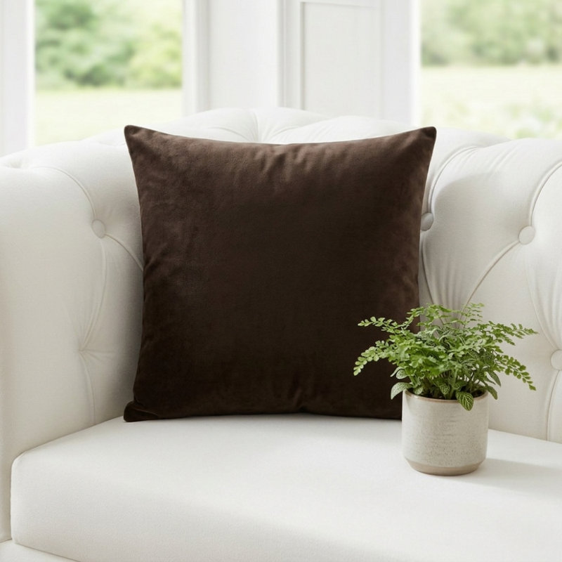 Velvet Cushion Covers, Brown