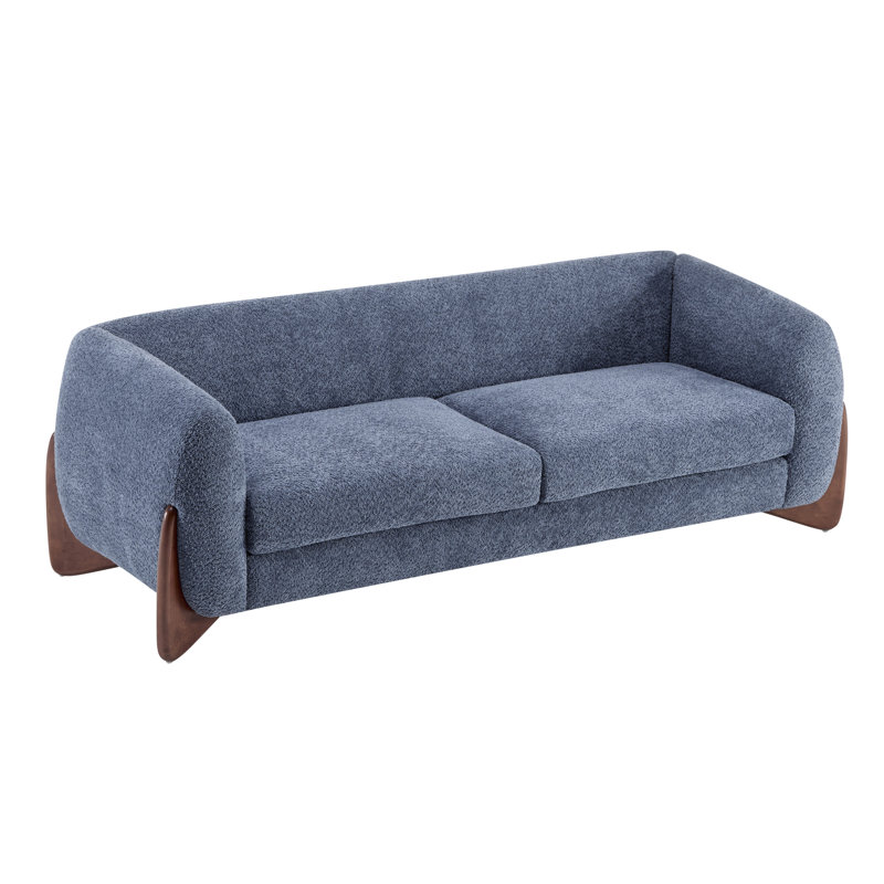 Canapé Rhudine Boucle, H 27 po x l 82,75 po x P 32 po, 3, Marine