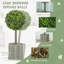 50cm Faux Boxwood Topiary in Plastic, Cement Pot
