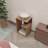 Vega Side Table in Melamine with Open Storage