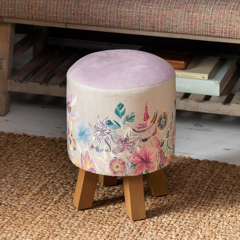 Solid + Manufactured Wood Accent Stool
