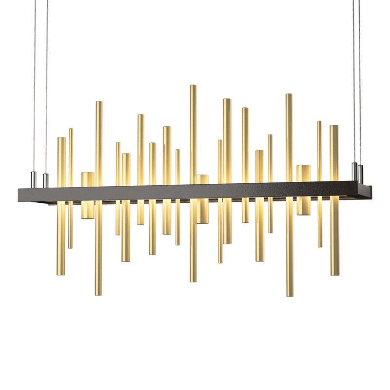 Cityscape 1 - Light Kitchen Island Linear LED Pendant, Modern Brass, Oil Rubbed Bronze
