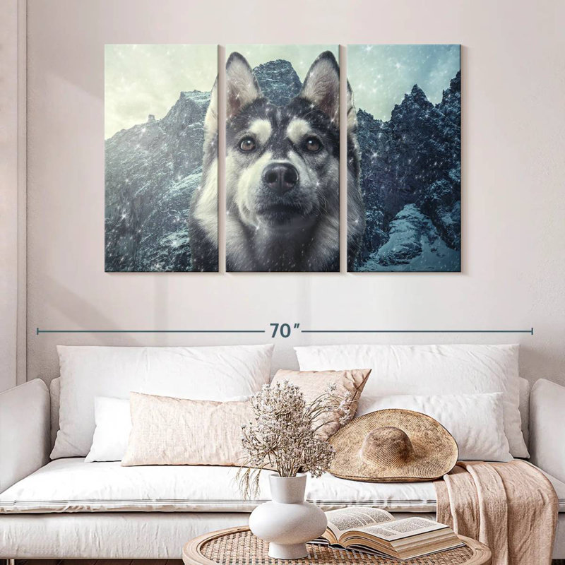 Brampt Winter Siberian Husky, 32" H x 50" W