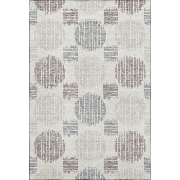Premium Machine Washable Prisco Ivory Rug
