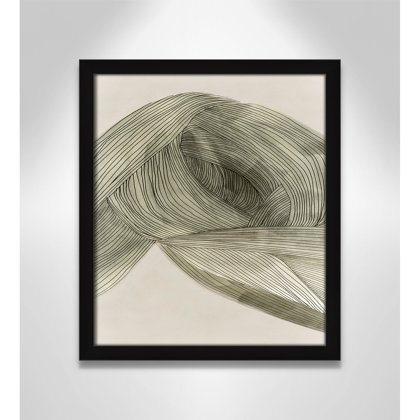 Arnell "Dreaming in Pastel I" Painting, 15" H x 13" W x 0.75" D, Satin Black