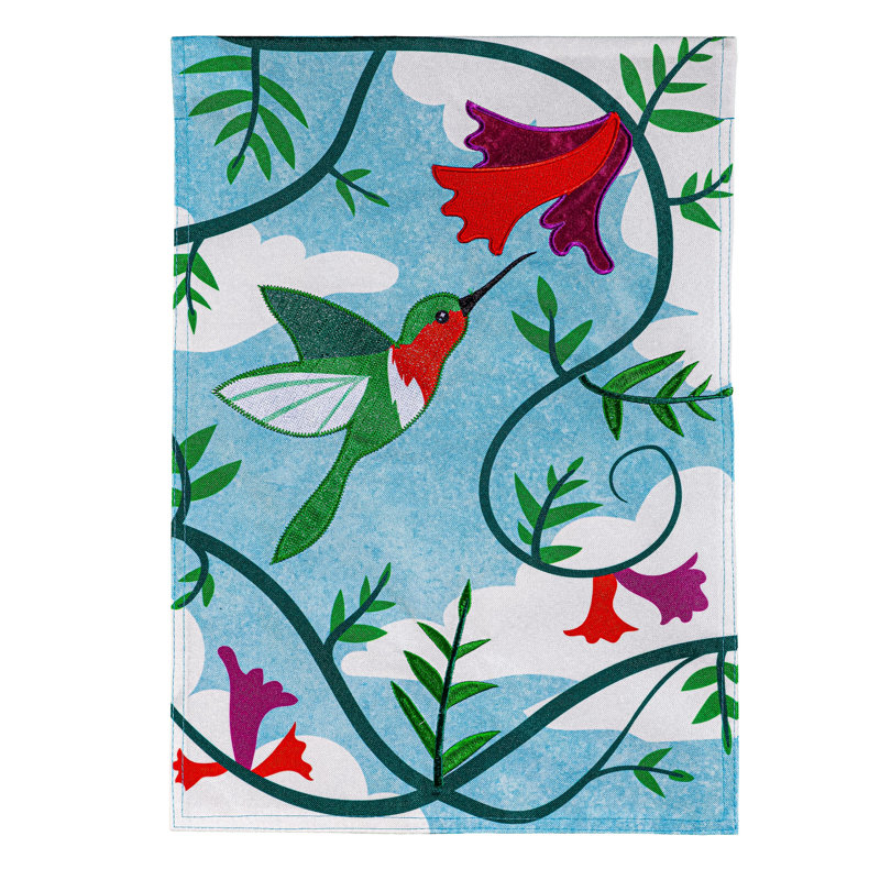 Drapeau de jardin avec colibri