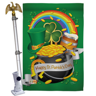 Ensemble de 2 drapeaux en polyester 3 pi 4 po x 2 pi 4 pi