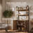 3 Tier Book Shelf 72" Tall Arched Bookcase With Storage, Set of 3-1304971543