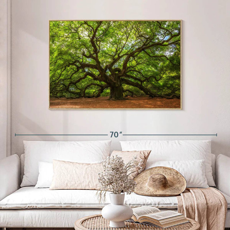 Chêne, Cadre flottant en bois naturel, 46 po x 31 po