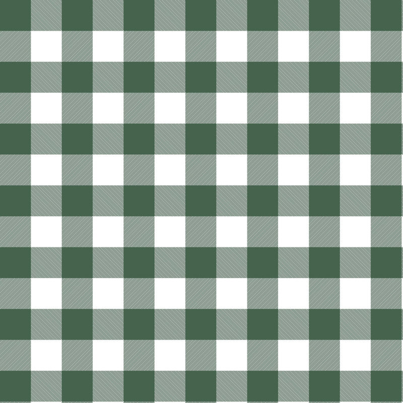 Jebb Upholstered Ottoman, Classic Gingham Evergreen