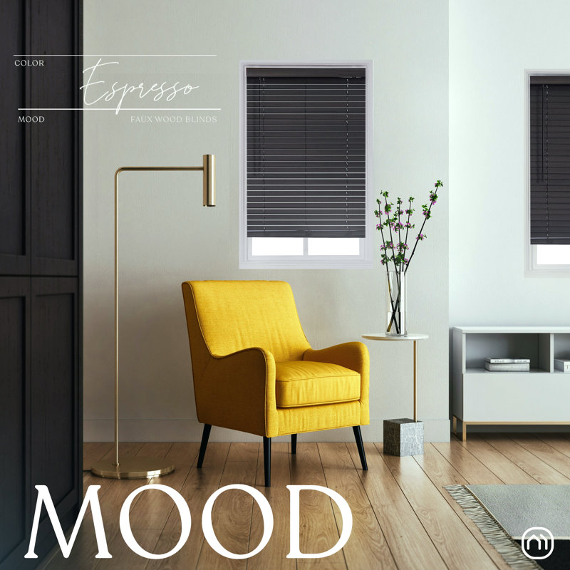 Room Darkening Horizontal/Venetian Blind, 35"W x 72"L, Espresso