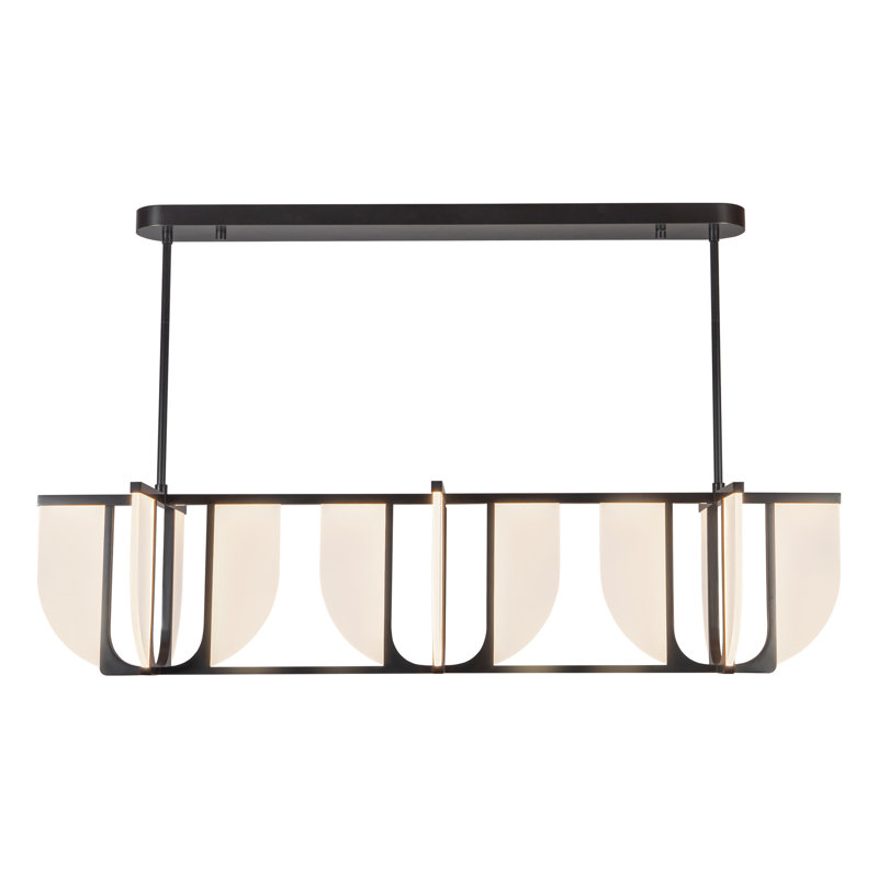 Anders 59-in Black dimmable LED Linear Pendant, Oil Rubbed Bronze