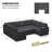 Seybert Large U Shaped Modular Sectional Sofa Pull Out Sofa Bed Sleeper Convertible Corner Sofa-101957200