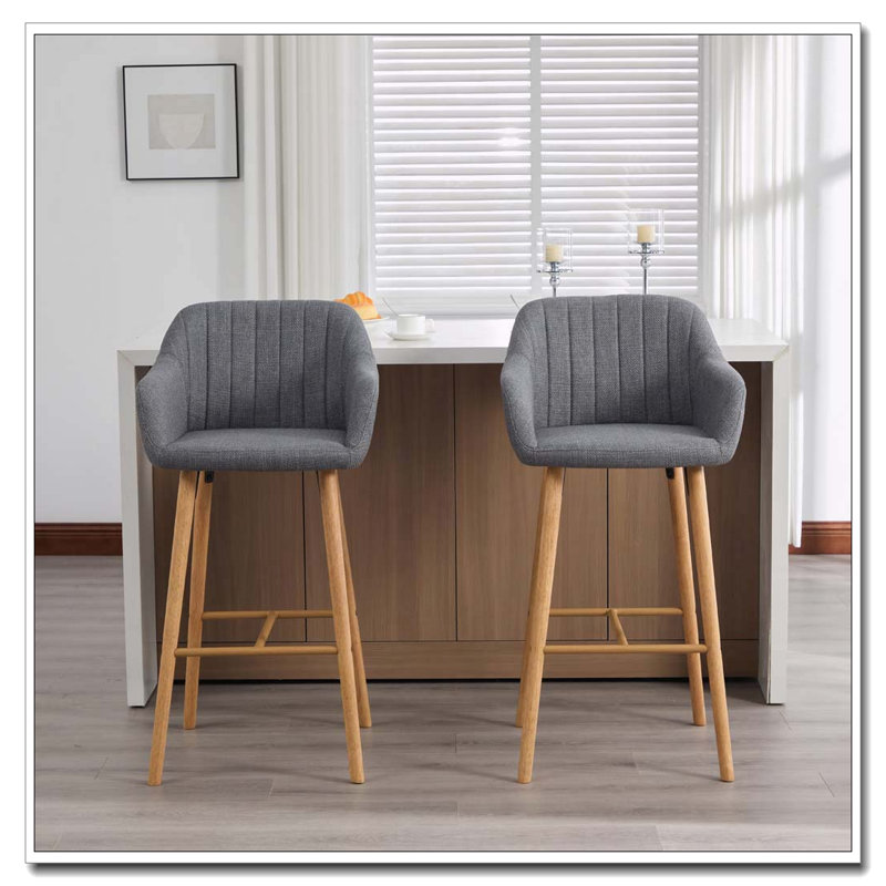Ensemble de tabourets de bar modernes, Gris