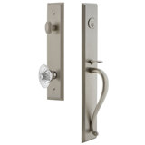 Carré Handleset with Single Cylinder Deadbolt and Interior Door Knob and Rosette