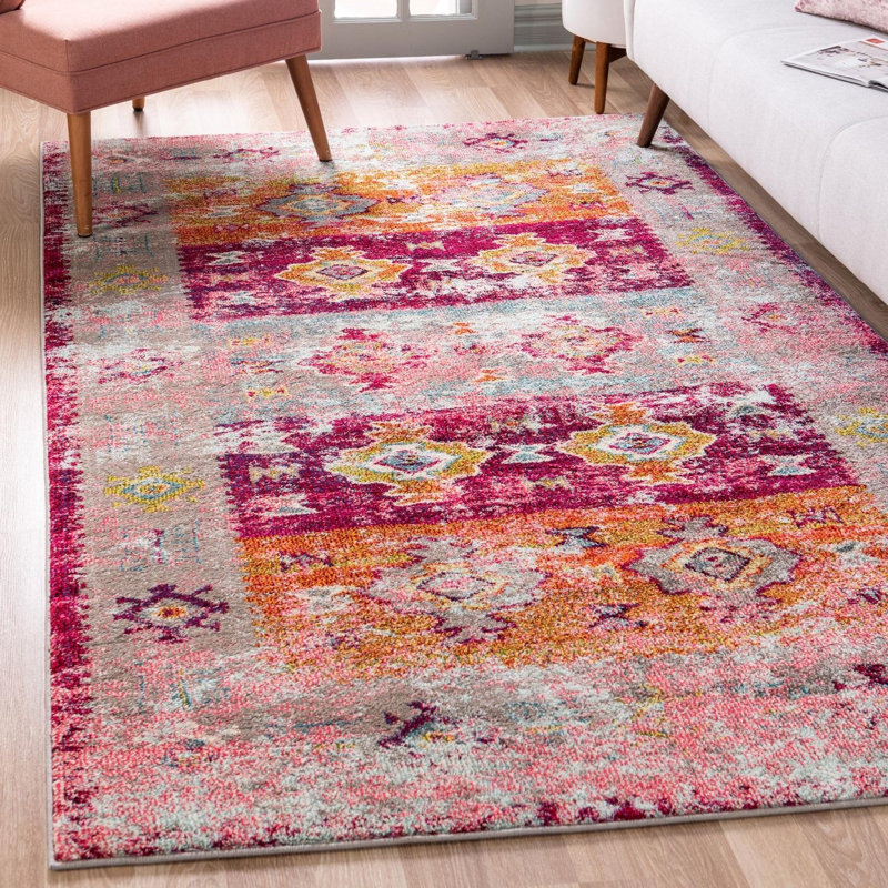 Ector Washable Geometric Indoor Rug, Rectangle 2' x 3'1"