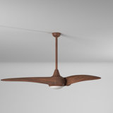 52" Wave 3 - Blade LED Propeller Ceiling Fan with Remote Control and Light Kit Included