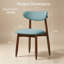 Ensemble de 4 chaises de salle à manger en bois massif rembourrées à oreilles Arriah-1554542024-1560085873