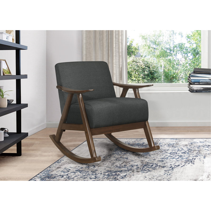 Chaise berçante Caimin, Gris foncé