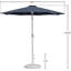 Chavelle Fabric / Aluminum Patio Umbrella With Base Sets-1414781695-1414781692
