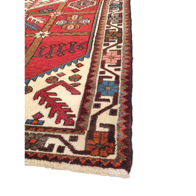 Vintage One-of-a-Kind Rectangle 3'11" x 5'4" Hand Knotted Area Rug