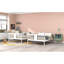 Lit double superposé au-dessus d'un lit double avec échelle pour chambre à coucher, mobilier de chambre d'amis - blanc