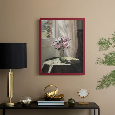 Impression florale vintage encadrée XCV III - bois massif
