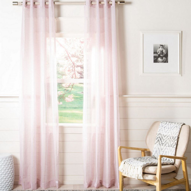 Ricketts Semi Sheer Curtain Single Panel, 52" W x 84" L, Lavender